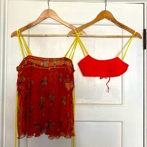 NWT Philosophy di Alberta Ferretti two piece tank and bralette